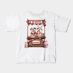 My Bulldog Is My Valentine Kids T-Shirt